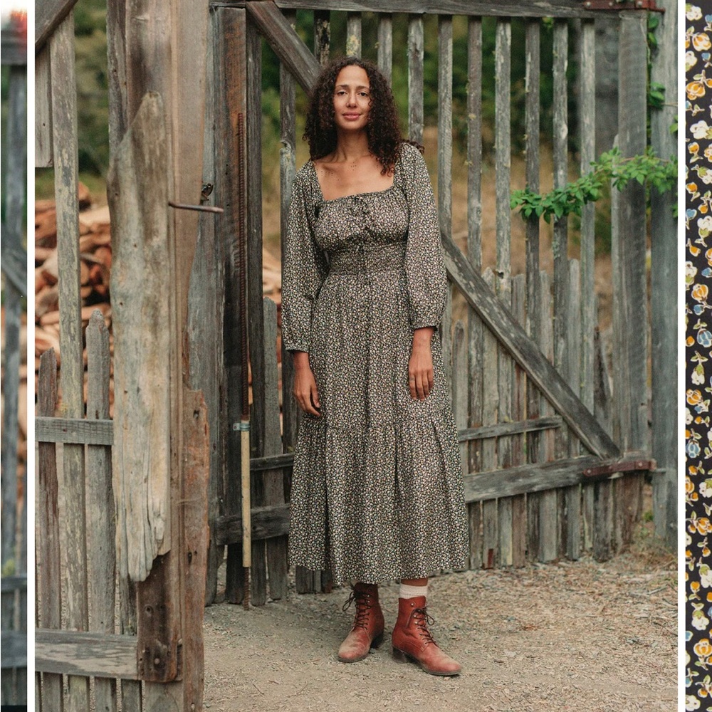Christy Dawn Jennica dress size small in sold out navy ditsy